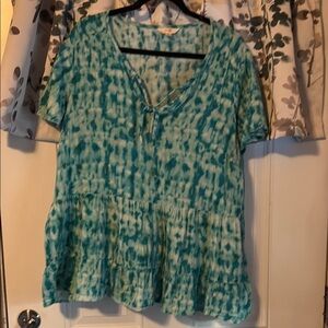 Blue Tie-Dye Women's Top